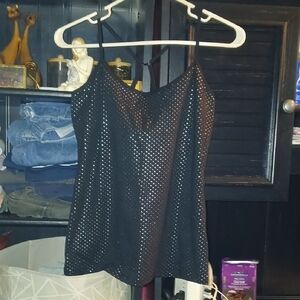 Lord & Taylor Black Sparkle Camisole
